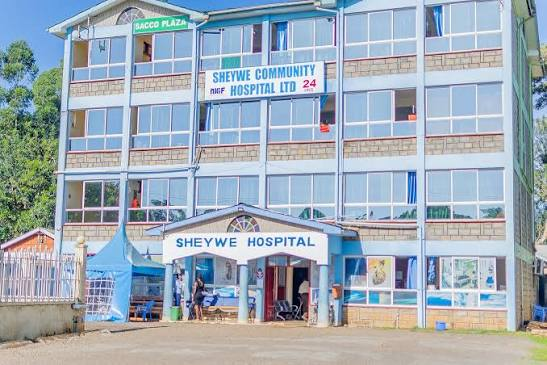 Sheywe Community Hospital building on the Kakamega - Kisumu Highway